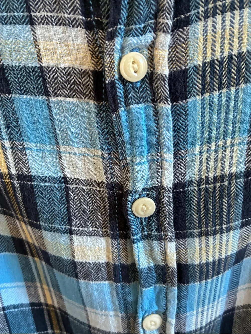 OshKosh B'gosh Light & Navy Blue Plaid Button-Down Shirt